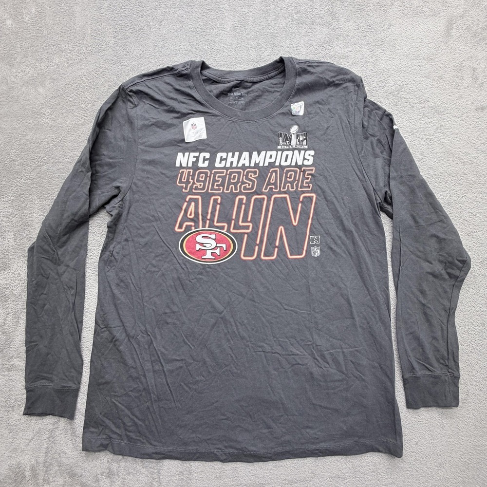 San Francisco 49ers Shirt Mens XL Black NFL Football Nike‎ NFC Champion